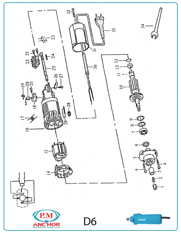 فرز انگشتی گلو کوتاه D6 آنکور -کد 47 - Image 2