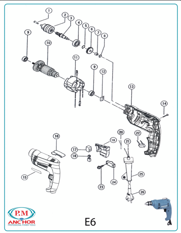دریل 6/5 E6 آنکور -کد 51 - Image 2