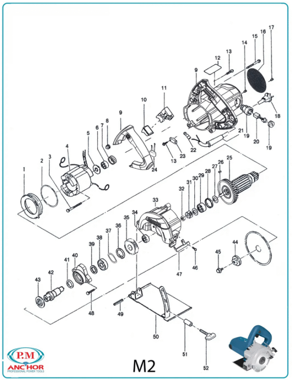 شیارزن تک تیغ M2 بیست-کد 1837 - Image 2
