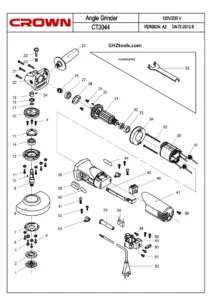 altنقشه انفجاری مینی فرز CT 13003 کرون