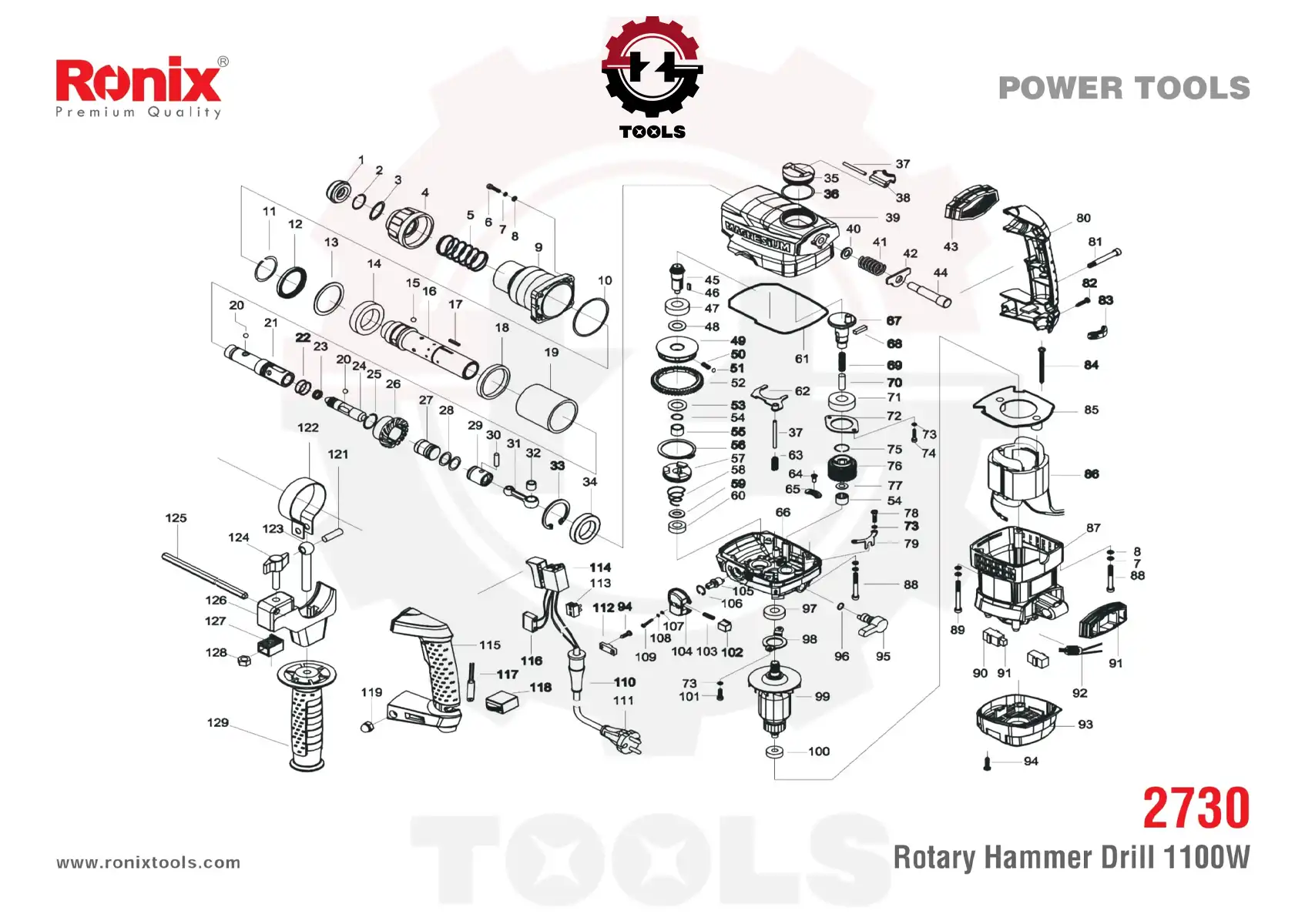 نقشه انفجاری بتن کن رونیکس 2730
