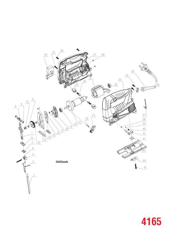 altنقشه انفجاری اره عمود بر 4165 رونیکس
