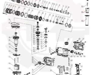 نقشه انفجاری بتن کن 1440 ان ای سی NEC