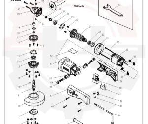 نقشه انفجاری مینی فرز کرون CT13008